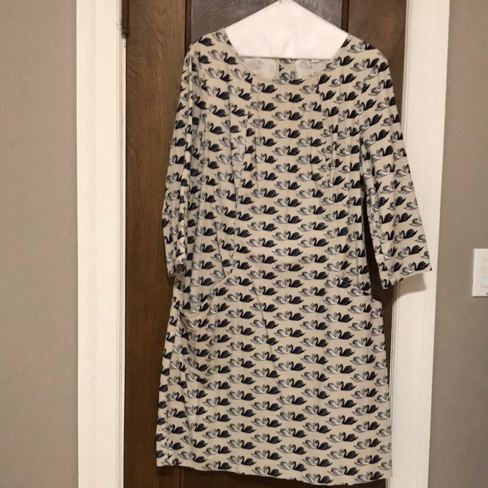 Boden corduroy swan dress
